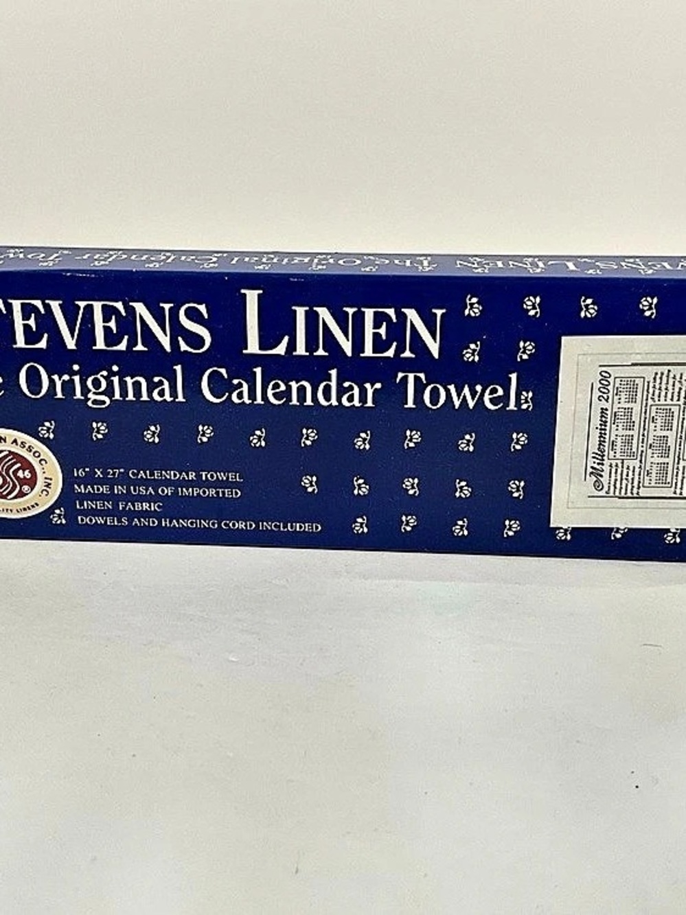 Steven’s Linens Vintage Millennium 2000 Calendar Tea Towel New In Box